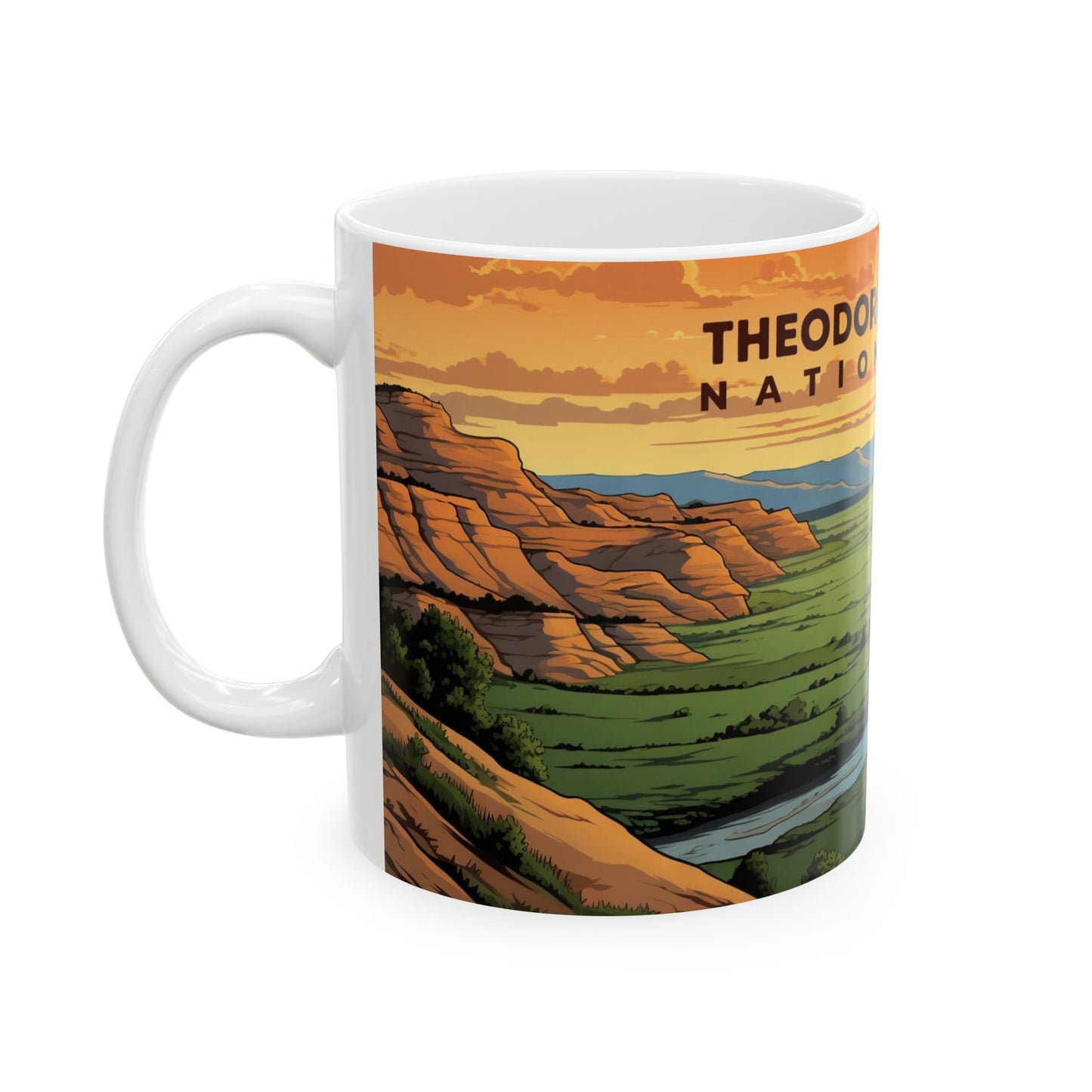 Theodore Roosevelt National Park Mug | White Ceramic Mug (11oz, 15oz)