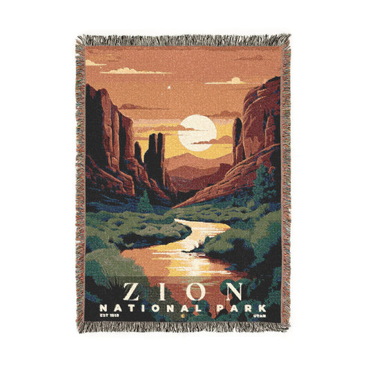 Zion National Park Woven Blanket | S05