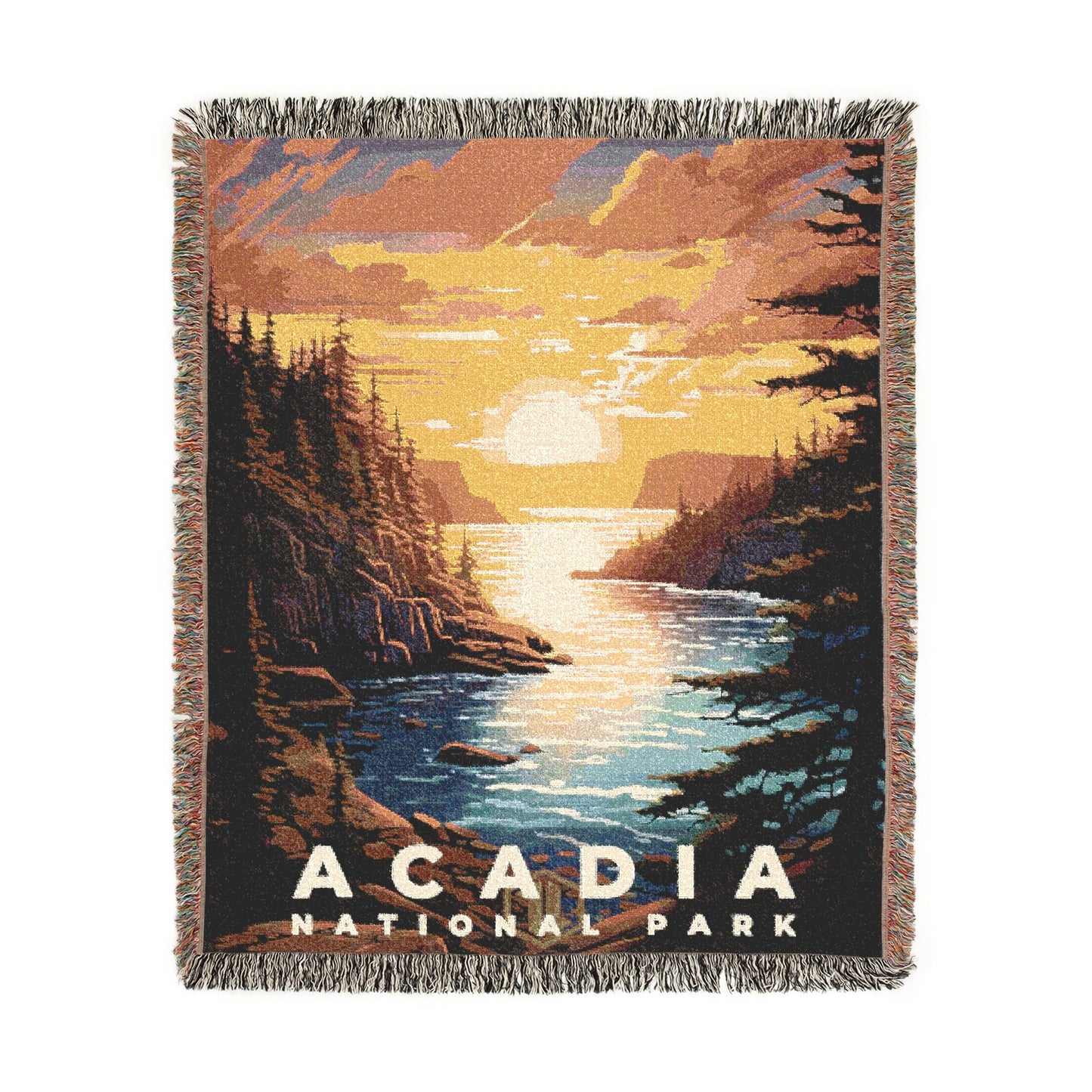 Acadia National Park Woven Blanket | S07
