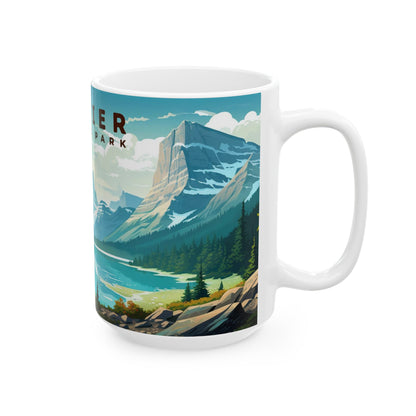 Glacier National Park Mug | White Ceramic Mug (11oz, 15oz)