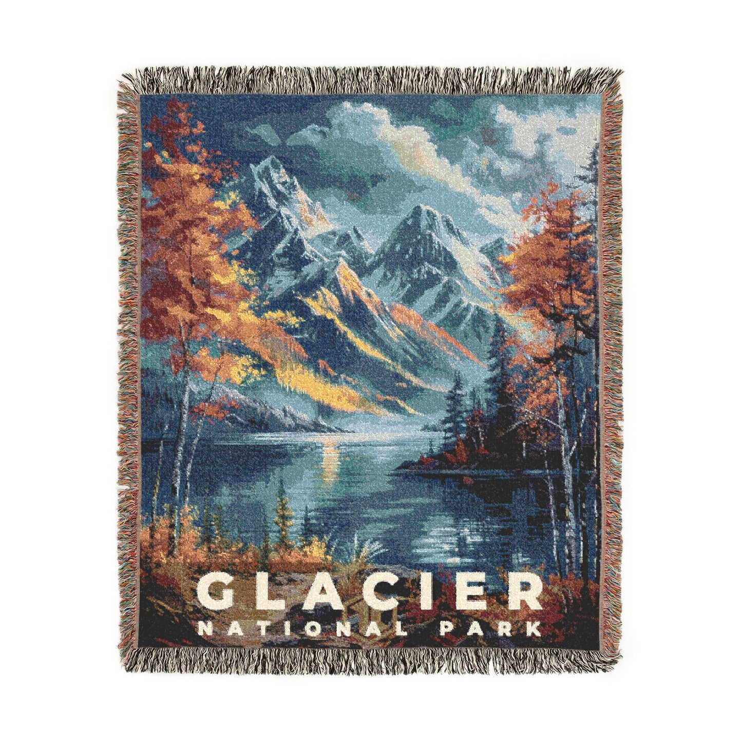 Glacier National Park Woven Blanket | S16