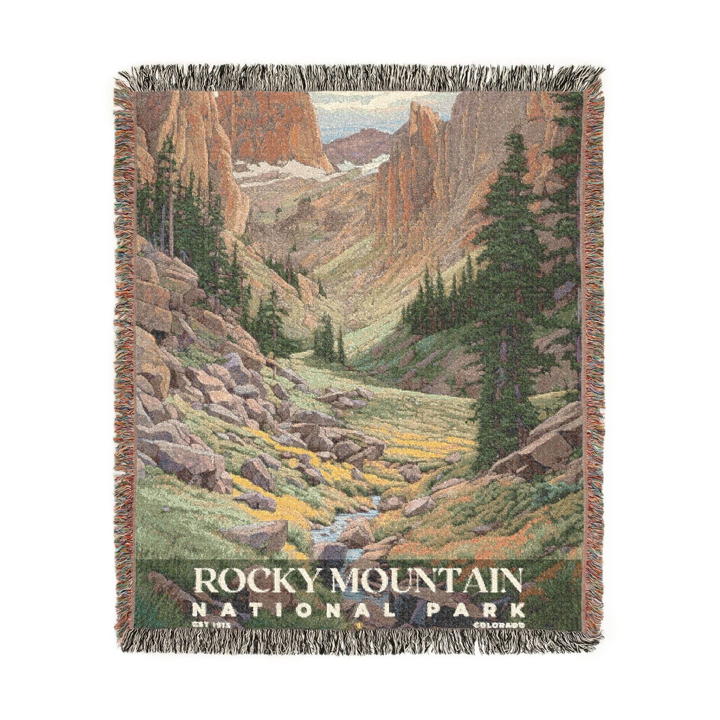 Rocky Mountain National Park Woven Blanket | S02