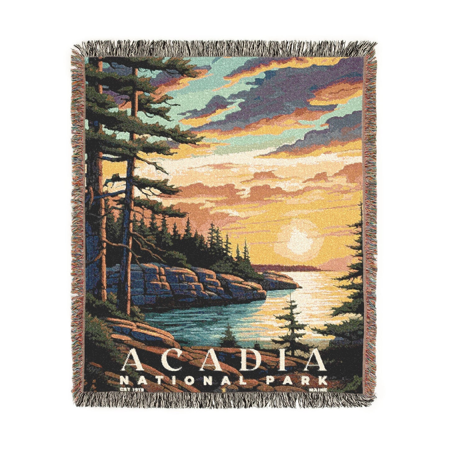 Acadia National Park Woven Blanket | S02