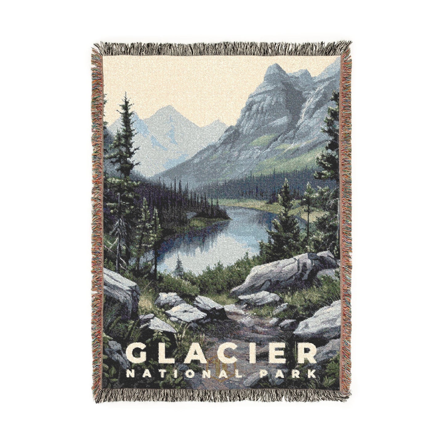 Glacier National Park Woven Blanket | S17