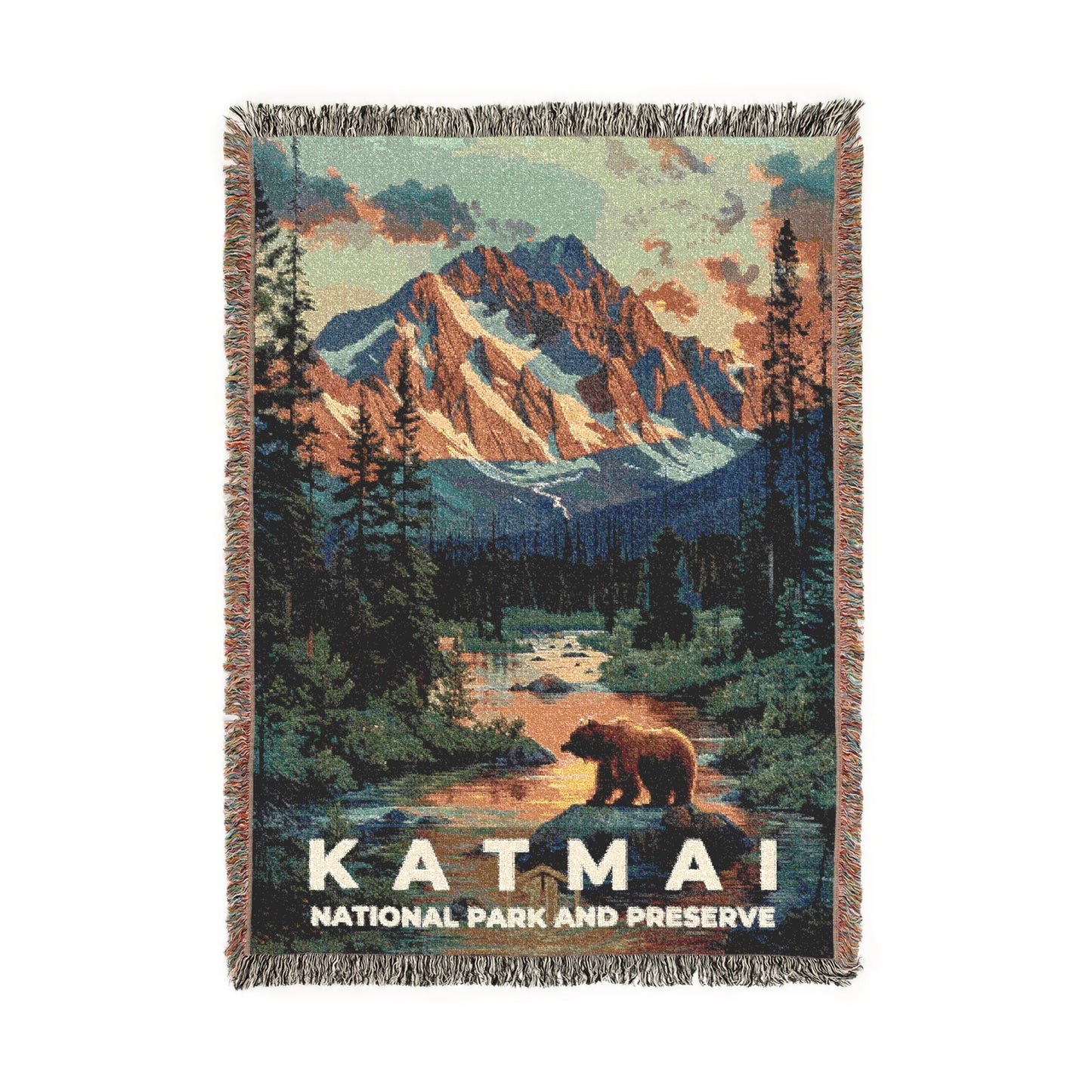 Katmai National Park Woven Blanket | S11