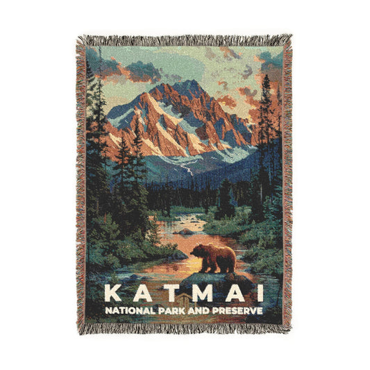 Katmai National Park Woven Blanket | S11