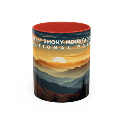 Great Smoky Mountains National Park Mug | Accent Coffee Mug (11, 15oz)