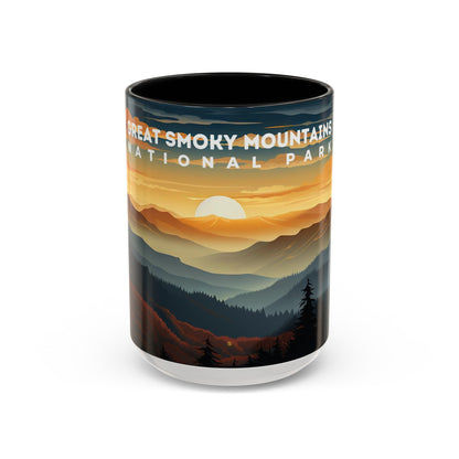 Great Smoky Mountains National Park Mug | Accent Coffee Mug (11, 15oz)