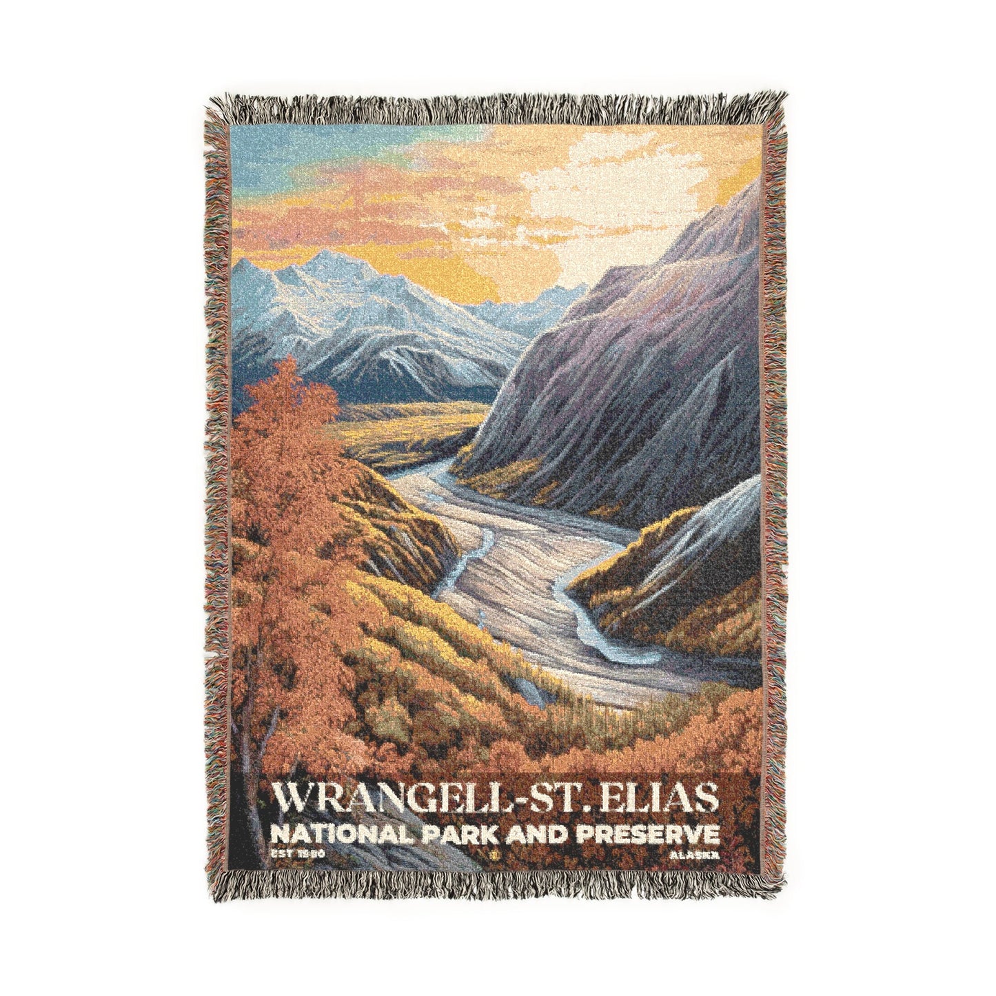 Wrangell-St. Elias National Park Woven Blanket | S02