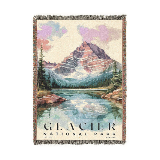 Glacier National Park Woven Blanket | S04