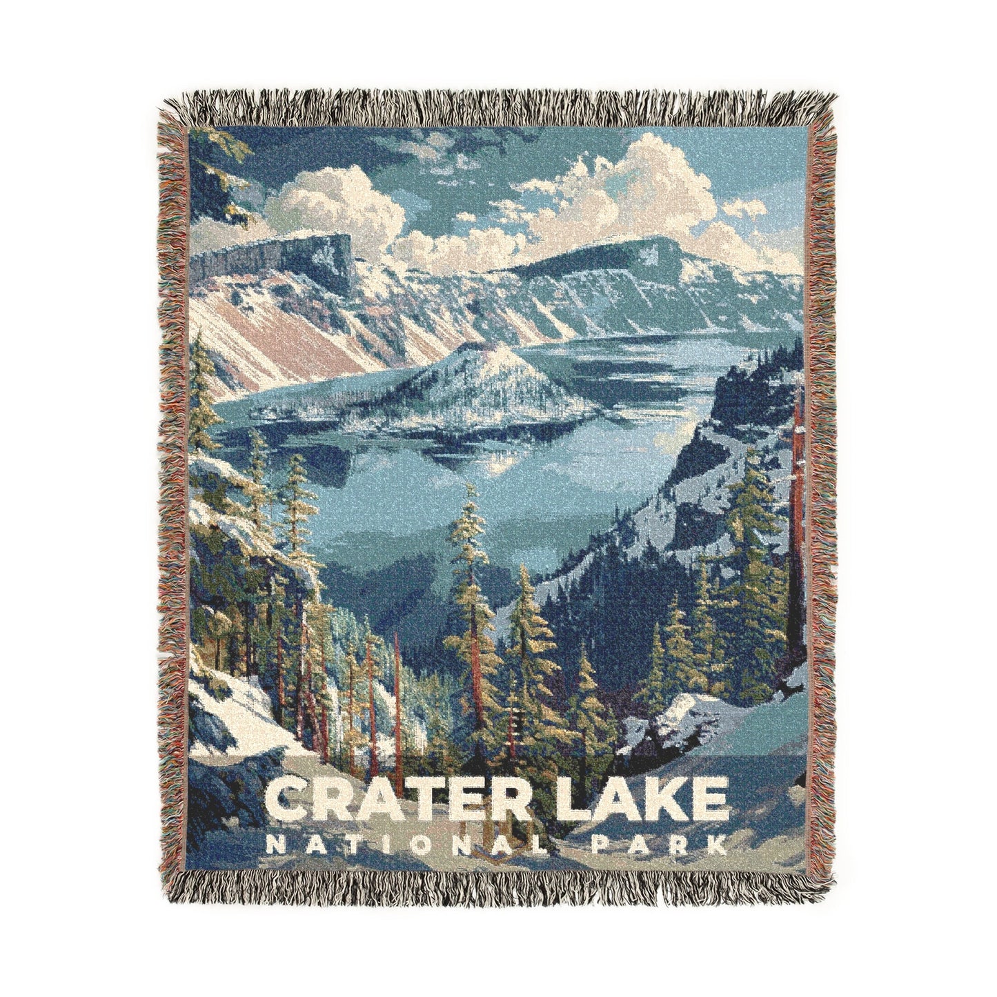 Crater Lake National Park Woven Blanket | S11