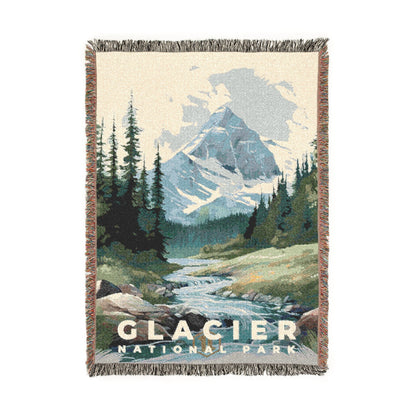 Glacier National Park Woven Blanket | S08