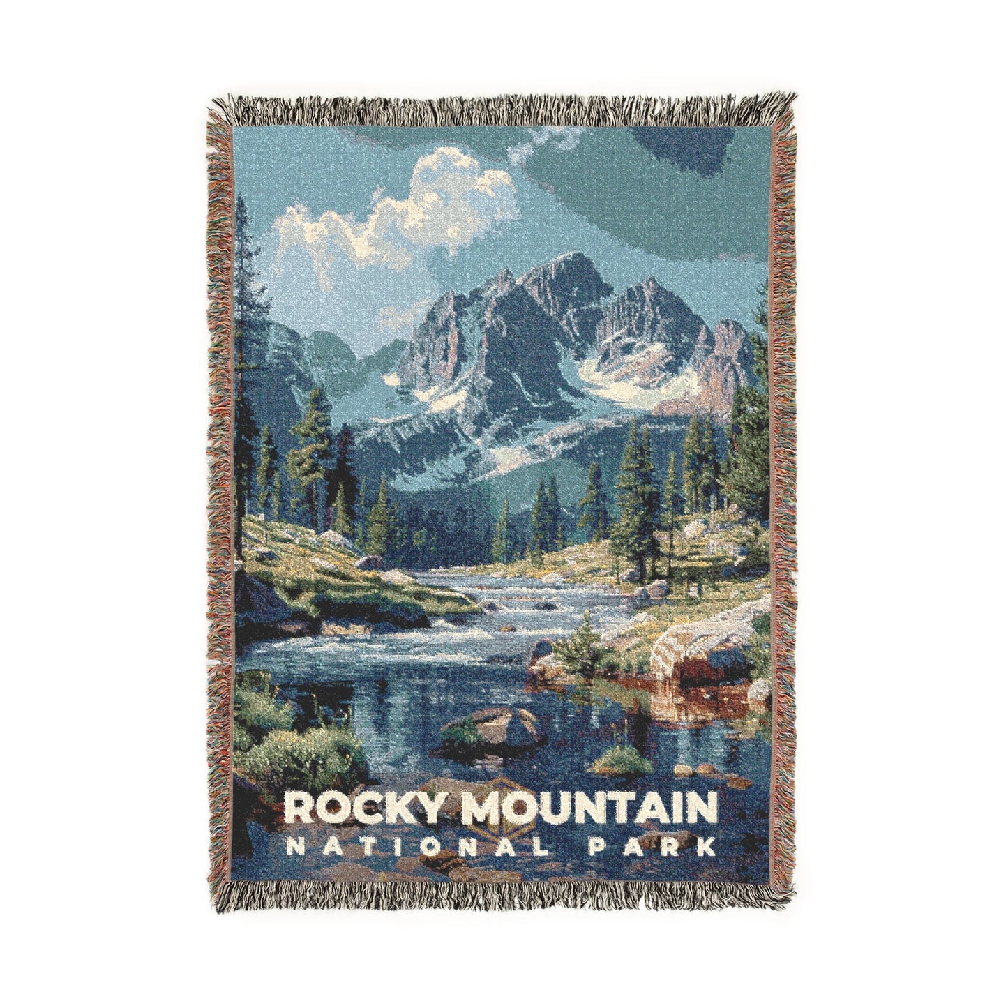 Rocky Mountain National Park Woven Blanket | S18