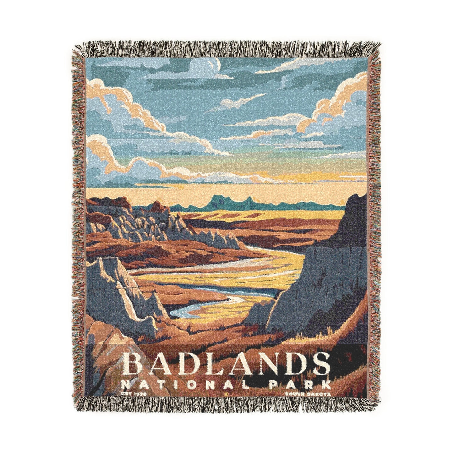 Badlands National Park Woven Blanket | S05