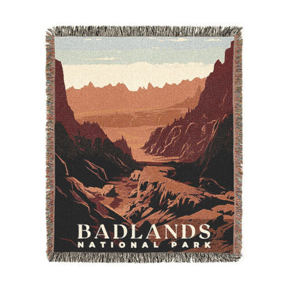 Badlands National Park Woven Blanket | S01
