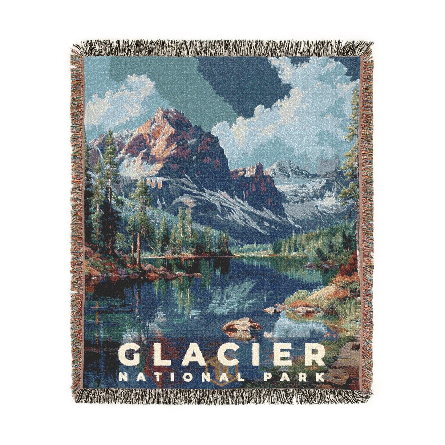 Glacier National Park Woven Blanket | S18