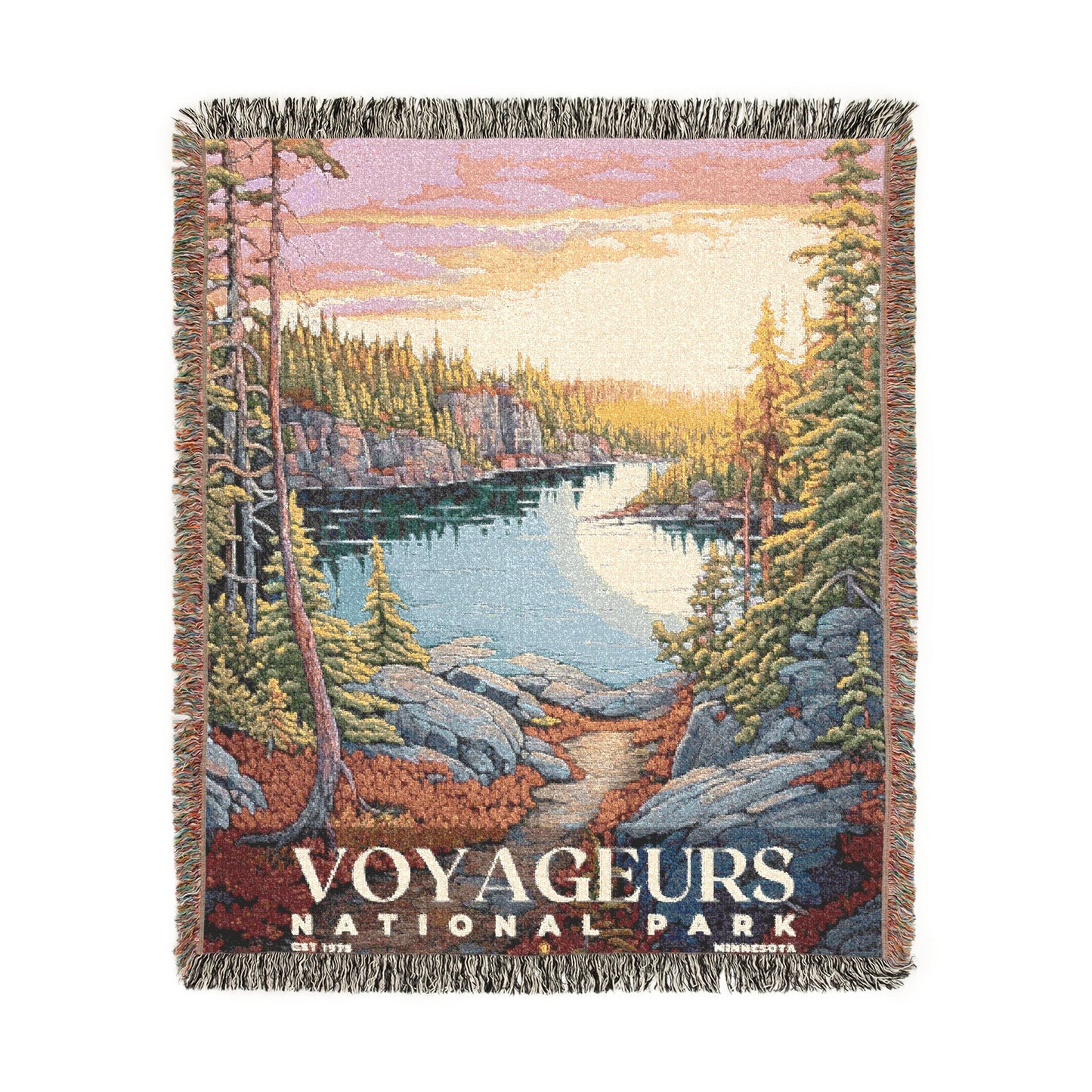 Voyageurs National Park Woven Blanket | S02