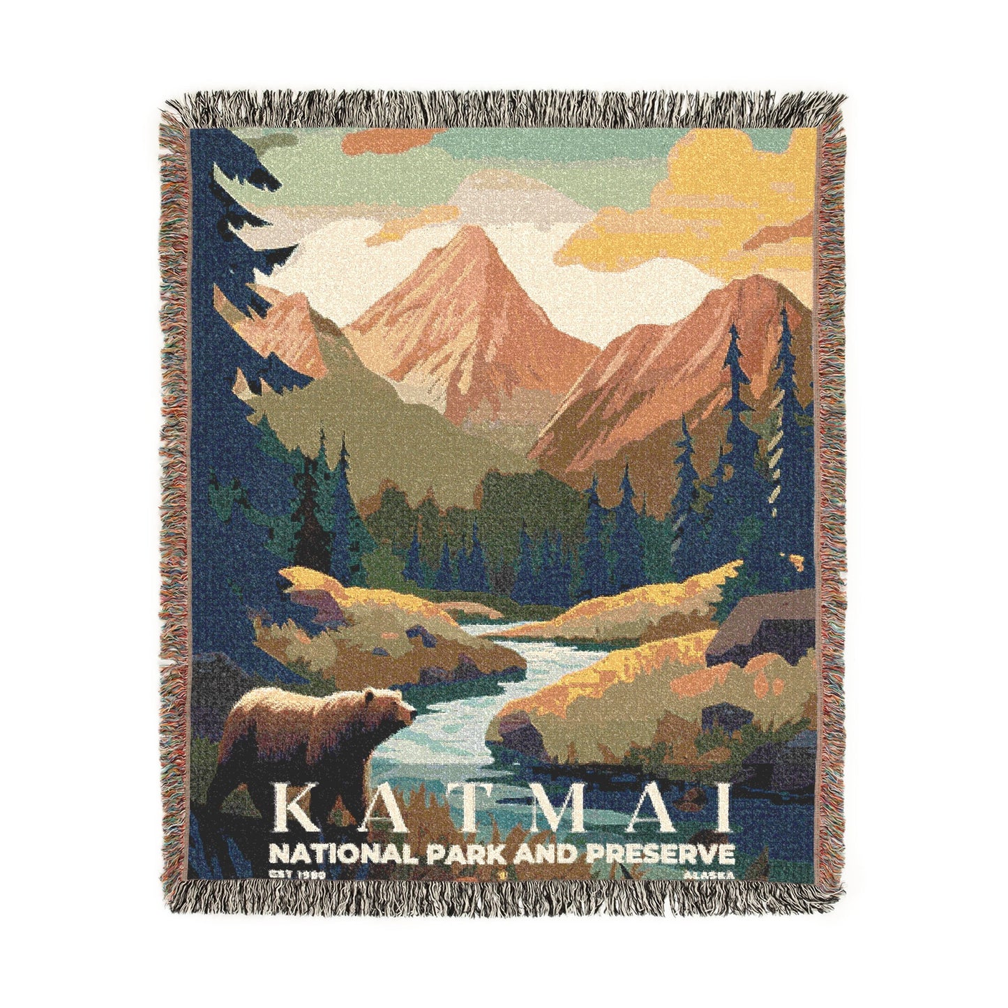 Katmai National Park Woven Blanket | S05