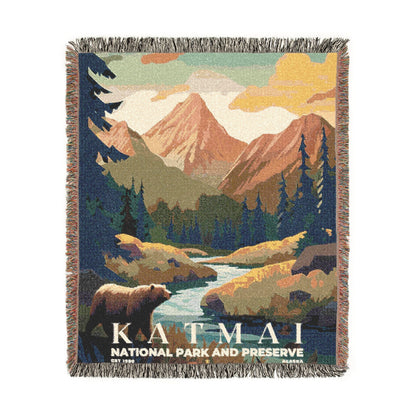 Katmai National Park Woven Blanket | S05