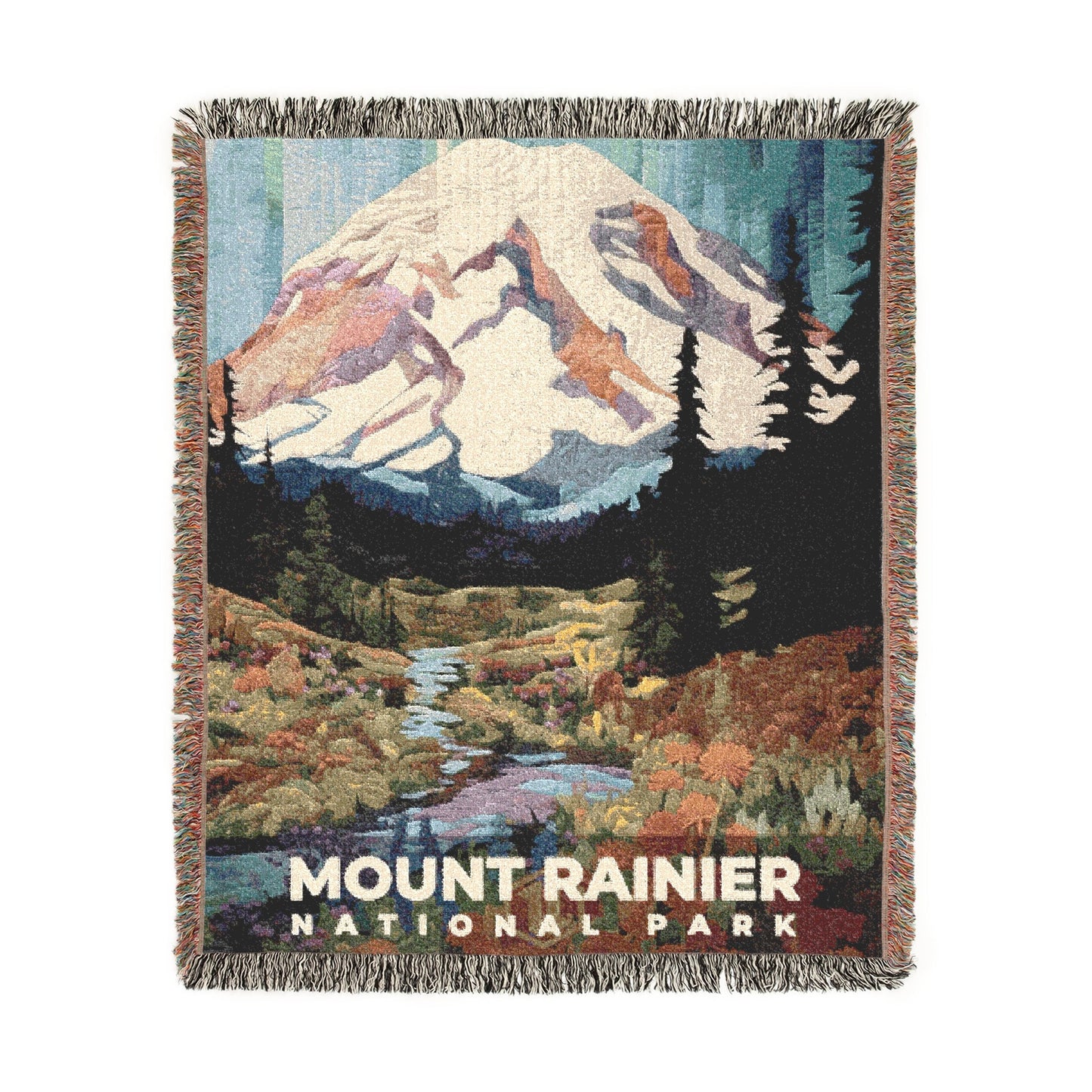 Mount Rainier National Park Woven Blanket | S09