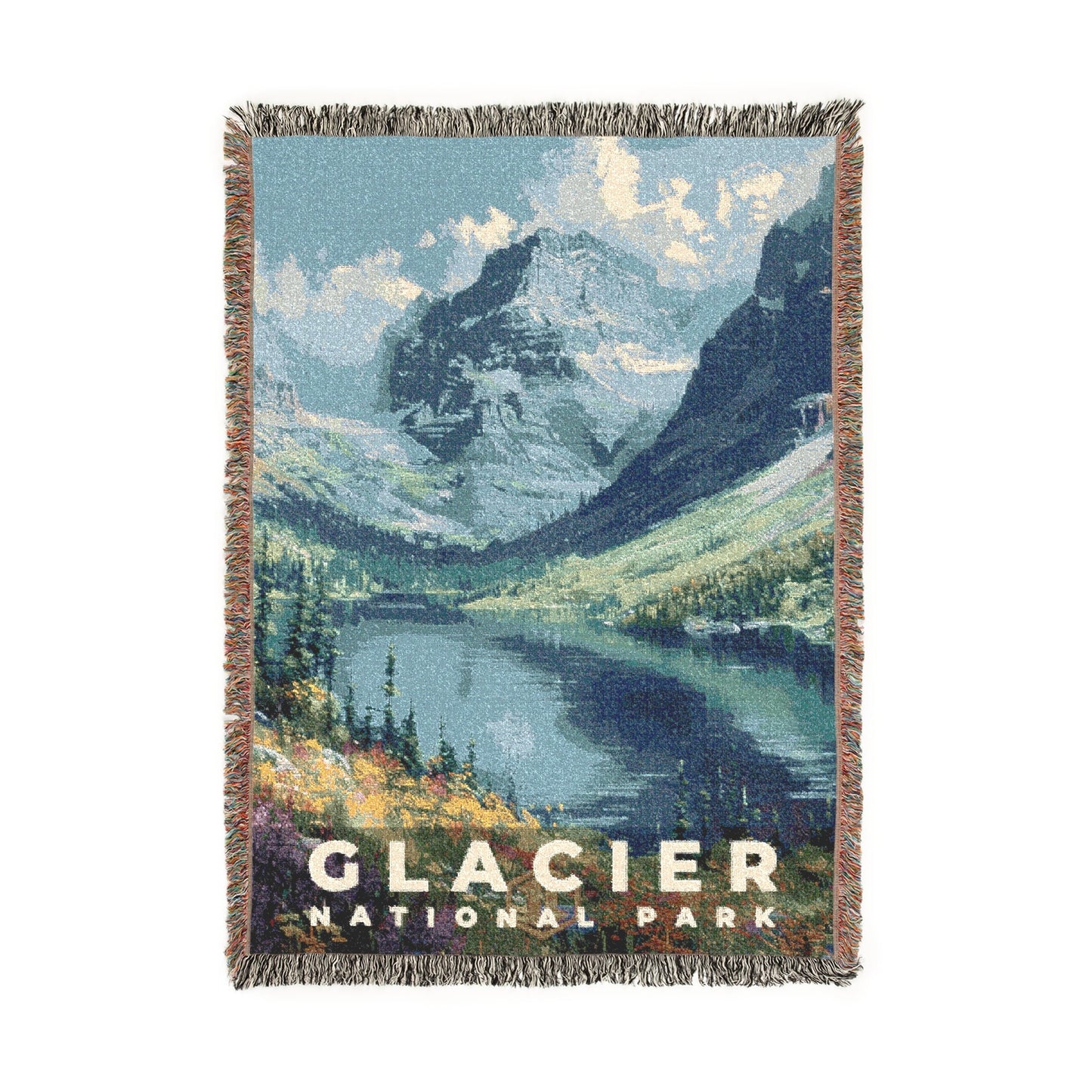Glacier National Park Woven Blanket | S13