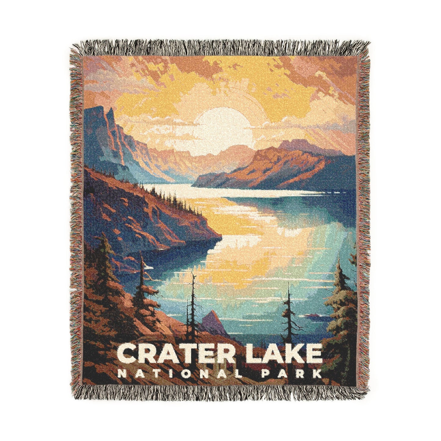 Crater Lake National Park Woven Blanket | S06