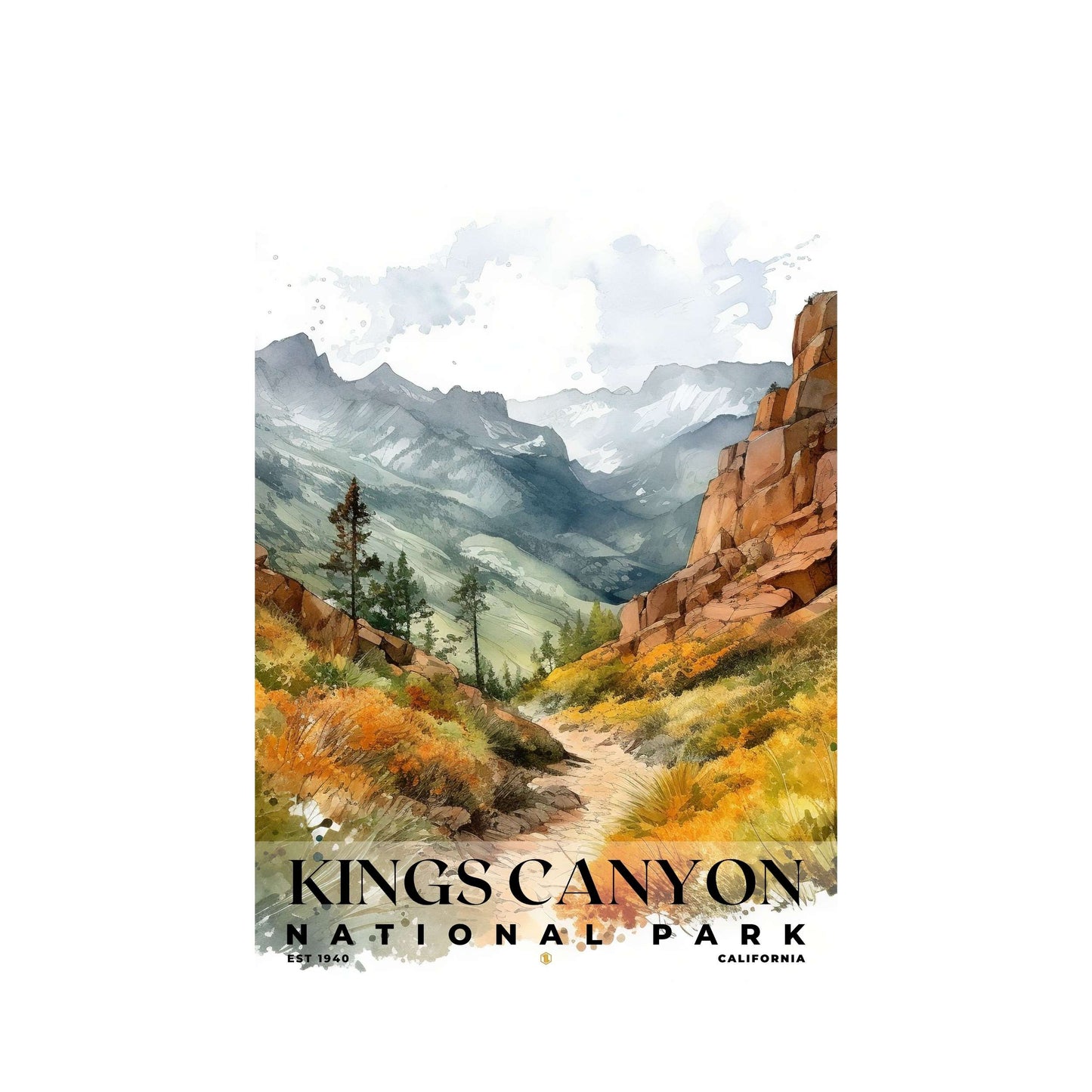 Kings Canyon National Park Poster | S04