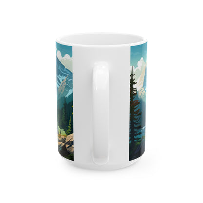 Glacier National Park Mug | White Ceramic Mug (11oz, 15oz)