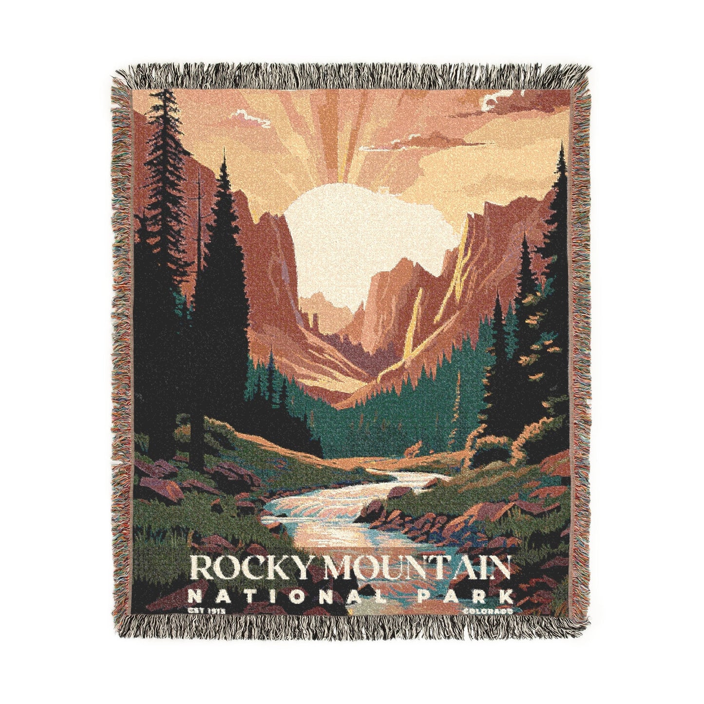 Rocky Mountain National Park Woven Blanket | S05