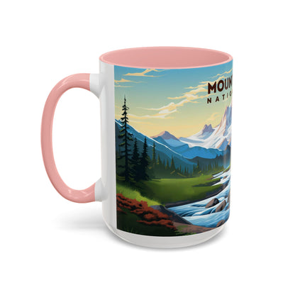 Mount Rainier National Park Mug | Accent Coffee Mug (11, 15oz)