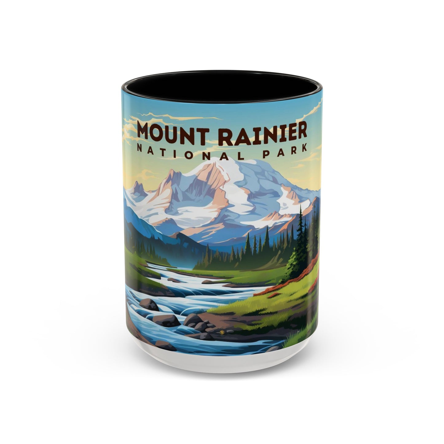 Mount Rainier National Park Mug | Accent Coffee Mug (11, 15oz)