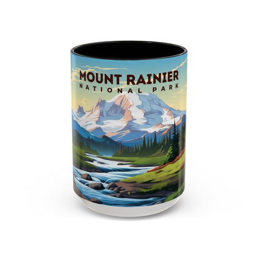 Mount Rainier National Park Mug | Accent Coffee Mug (11, 15oz)