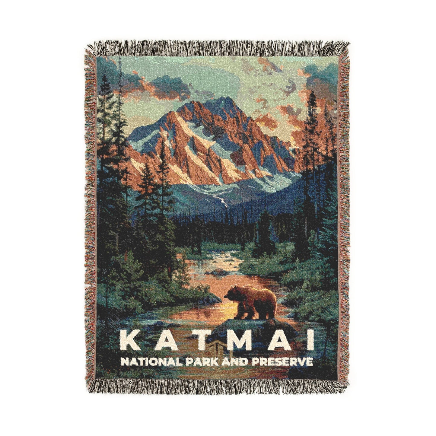 Katmai National Park Woven Blanket | S11