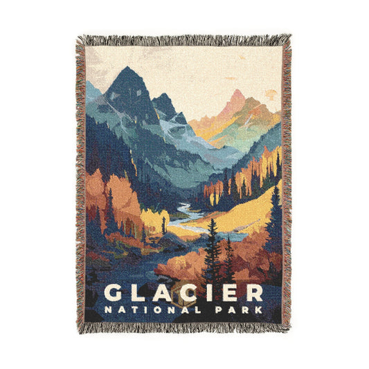 Glacier National Park Woven Blanket | S20