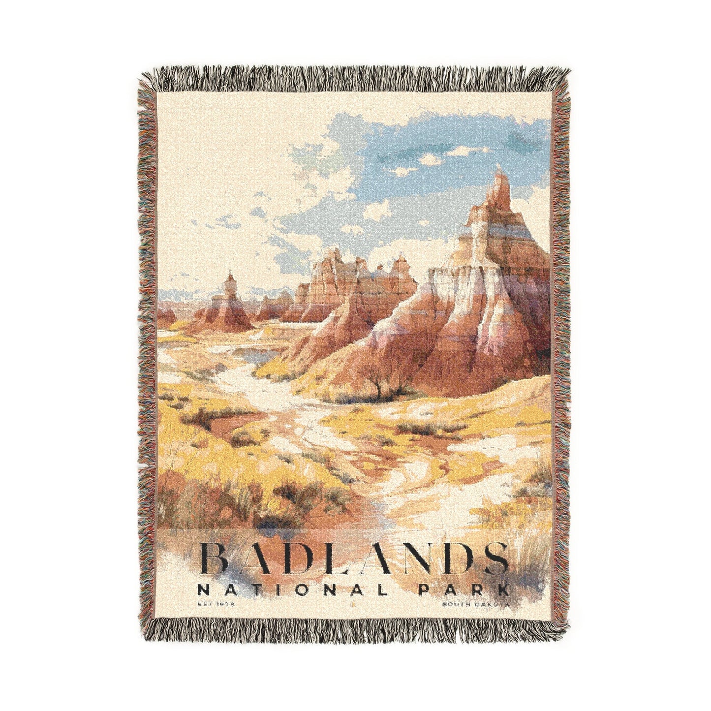 Badlands National Park Woven Blanket | S04