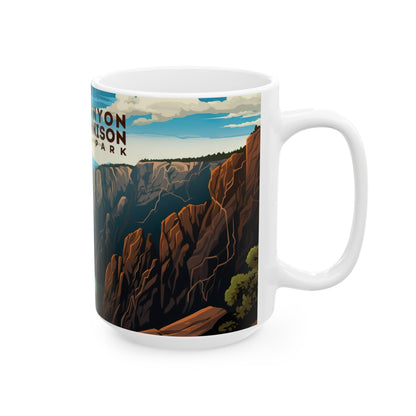 Black Canyon of the Gunnison National Park Mug | White Ceramic Mug (11oz, 15oz)