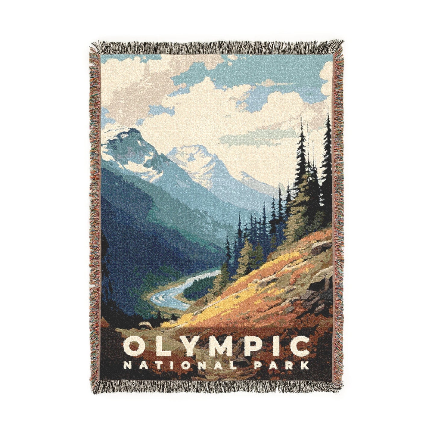 Olympic National Park Woven Blanket | S06