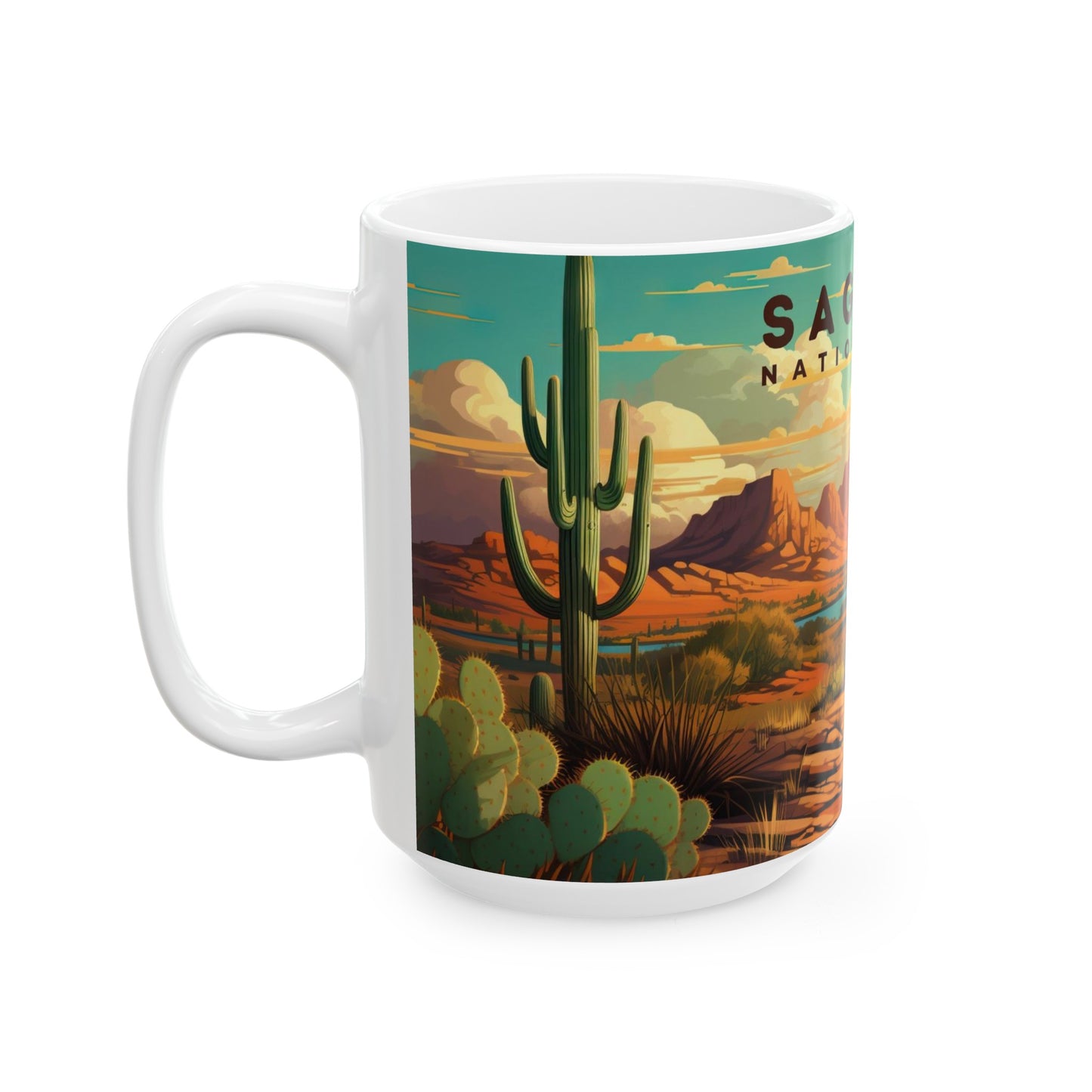 Saguaro National Park Mug | White Ceramic Mug (11oz, 15oz)