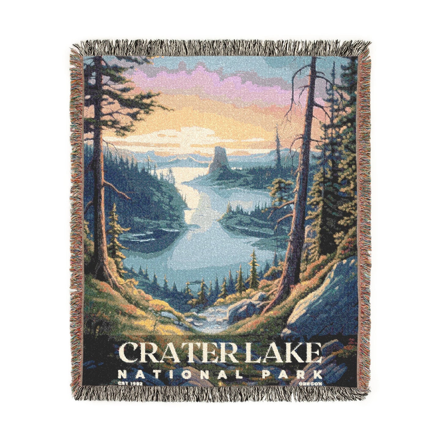 Crater Lake National Park Woven Blanket | S02