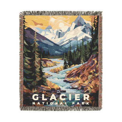 Glacier National Park Woven Blanket | S09