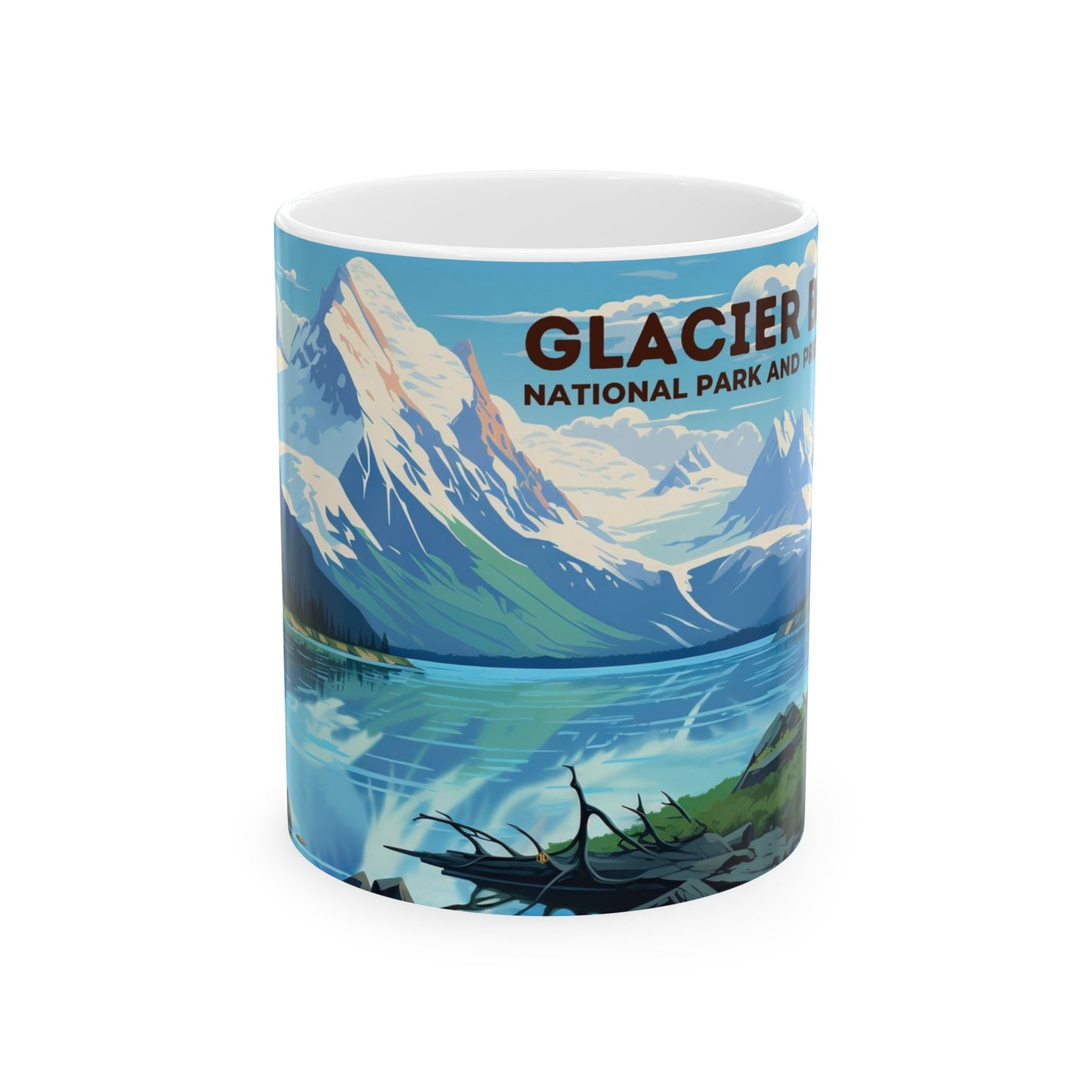 Glacier Bay National Park Mug | White Ceramic Mug (11oz, 15oz)