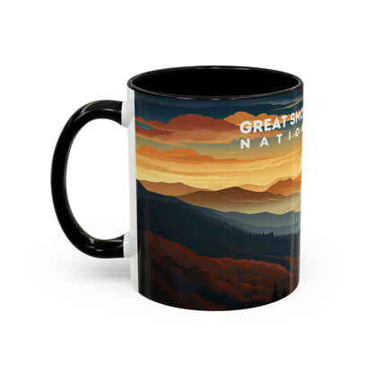 Great Smoky Mountains National Park Mug | Accent Coffee Mug (11, 15oz)