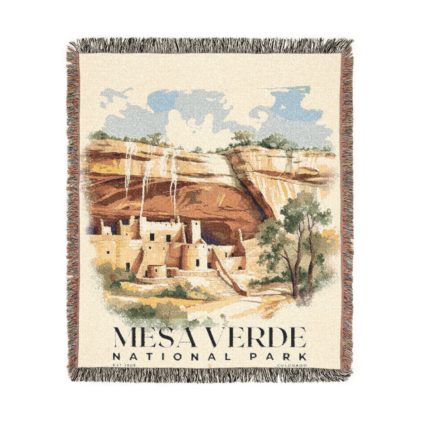 Mesa Verde National Park Woven Blanket | S04