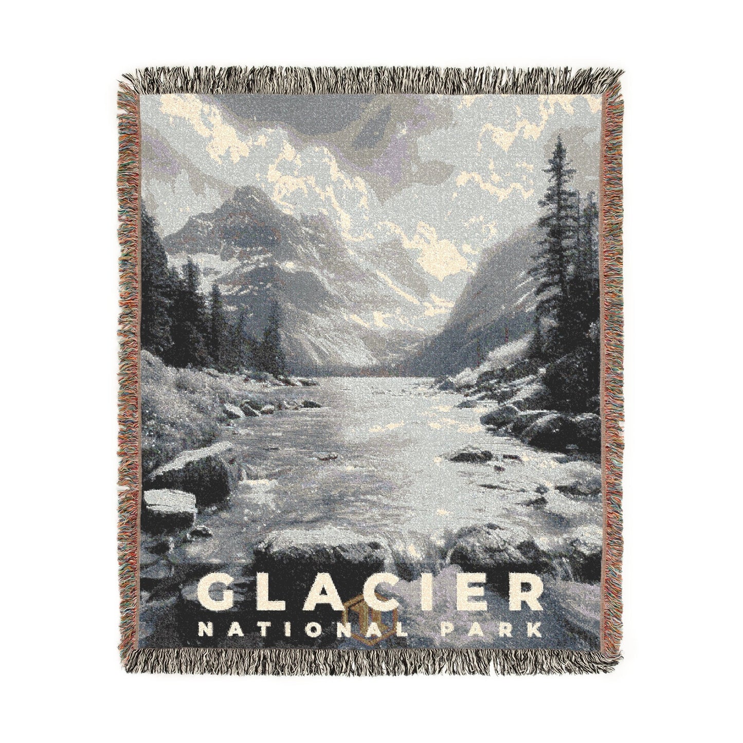 Glacier National Park Woven Blanket | S15