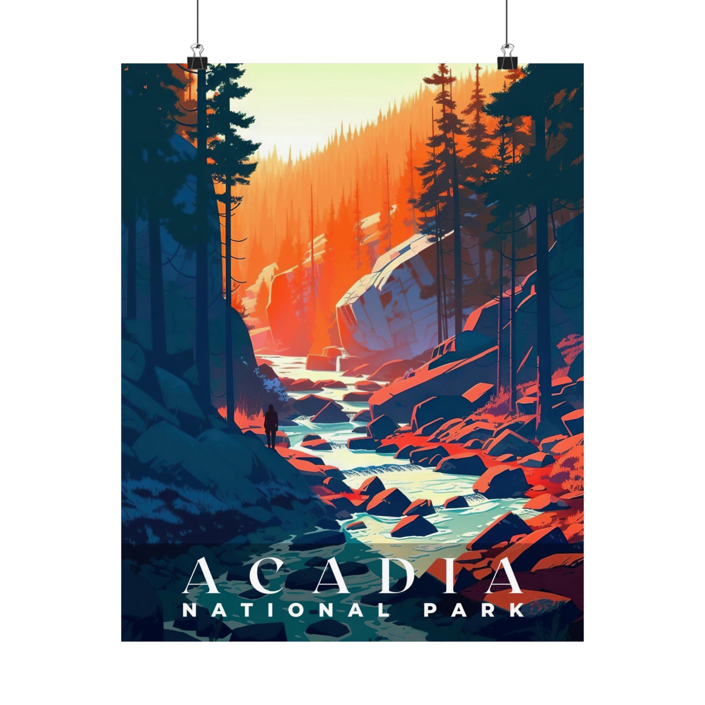 TEST SHIPPING New Template Poster Print - US National Parks S01 - Acadia National Park