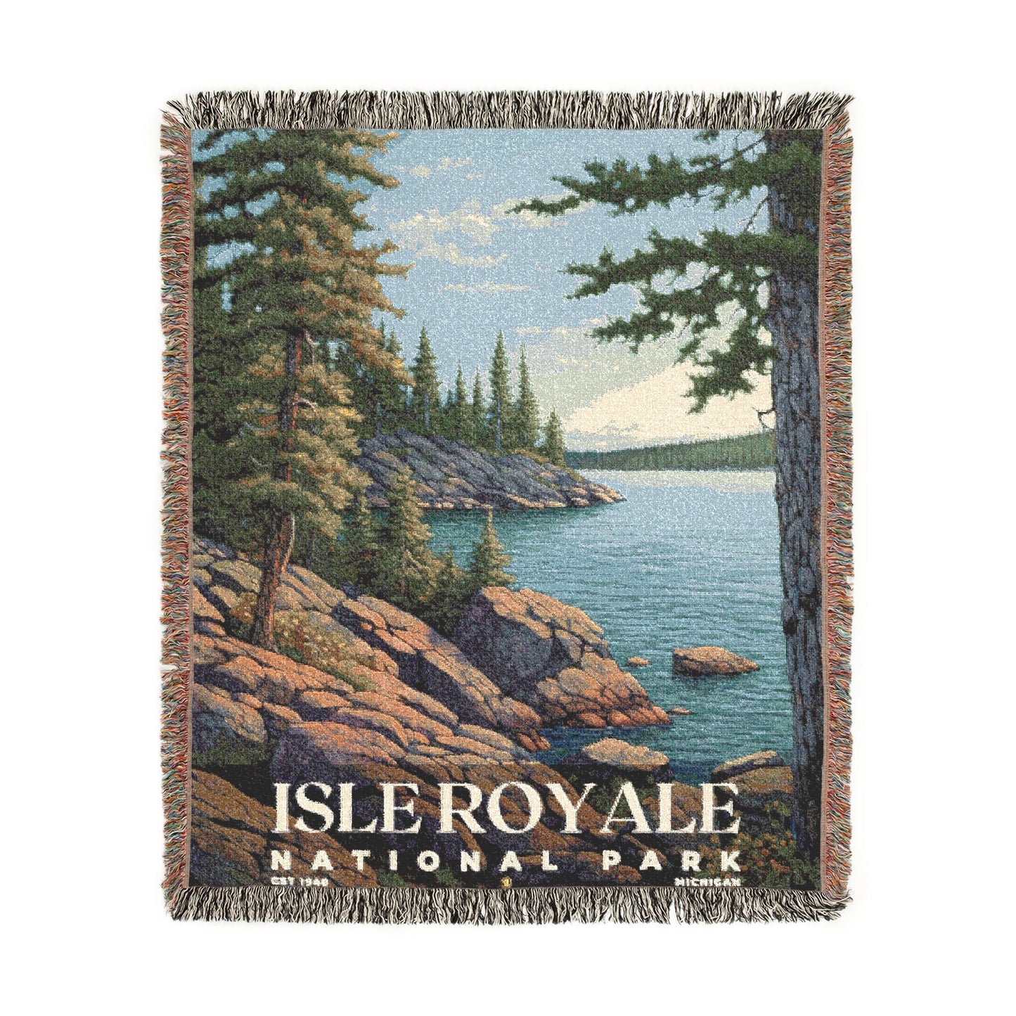 Isle Royale National Park Woven Blanket | S02