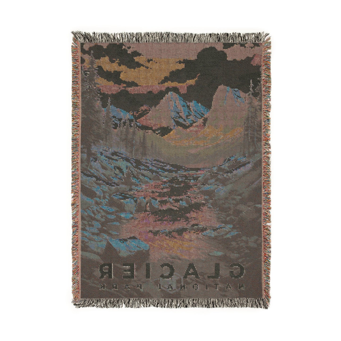 Glacier National Park Woven Blanket | S07