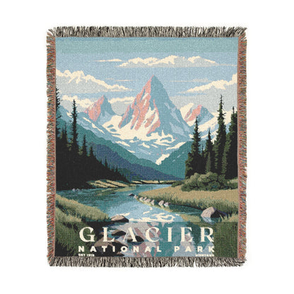 Glacier National Park Woven Blanket | S03