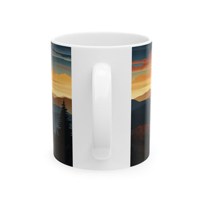 Great Smoky Mountains National Park Mug | White Ceramic Mug (11oz, 15oz)