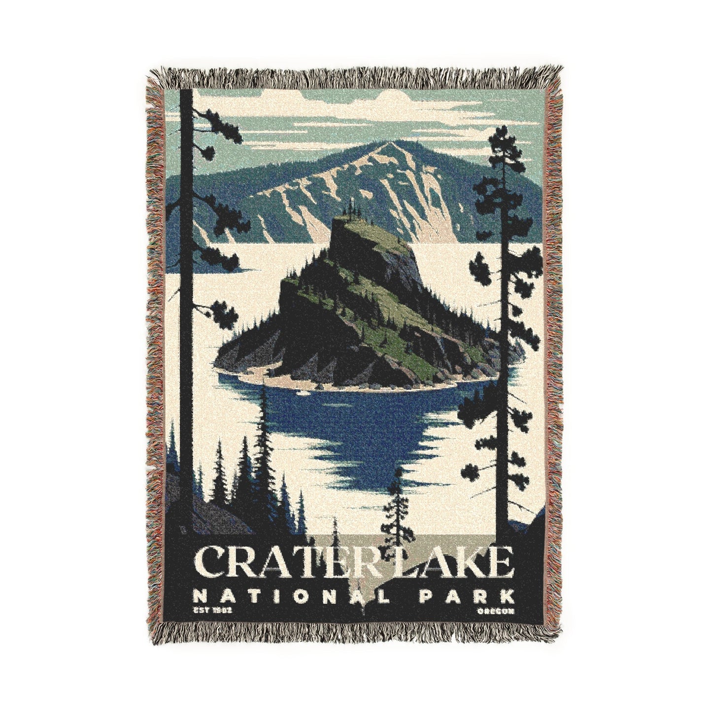 Crater Lake National Park Woven Blanket | S03
